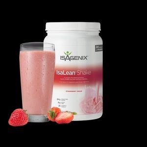 Unopened Isagenix strawberry protein shake